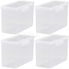 Plastic Card Storage Boxes with Hinged Lids LS-CON-WH20010-06A-6