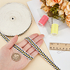 20 Yards Ethnic Style Embroidery Polyester Leaf Ribbons OCOR-WH0070-109D-3