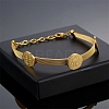 304 Stainless Steel Watch Band Chain Bracelets for Women BJEW-G770-01A-G-1