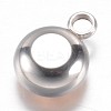 304 Stainless Steel Glass Rhinestone Charms STAS-G082-07-2