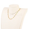 Brass Handmade Glass Beaded   Necklaces NJEW-JN03135-02-5
