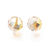 Electroplate Transparent Round Glass Beads GL-CBA6A73-FP01-2