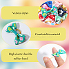 32Pcs 16 Colors Bowknot Polyester Hair Ties for Women Girls PHAR-CN0001-01-5