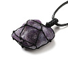 Irregular Nuggets Natural Mixed Gemstone Pendant Necklace G-H286-02-4