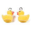 Flocky Resin Pendants X-RESI-N032-02A-4