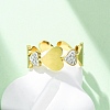 304 Stainless Steel with Rhinestone Finger Rings RJEW-Q020-15G-1
