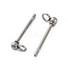 202 Stainless Steel Stud Earring Findings STAS-I324-01P-2mm-2