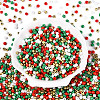 6/0 Christmas Theme Baking Paint Glass Seed Beads SEED-S002-KM-01-3