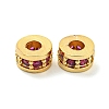 Rack Plating Brass Micro Pave Cubic Zirconia Beads KK-A196-04G-1