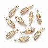 Brass Micro Pave Cubic Zirconia Pendants KK-S359-040-RS-1