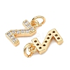SHEGRACE Brass Micro Pave Clear Cubic Zirconia Pendants XGRQ29758-394G-Z-2