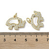 Brass Micro Pave Cubic Zirconia Charms KK-G485-24B-G-3