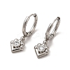 Crystal Rhinestone Rhombus Dangle Stud Earrings EJEW-P219-22P-1