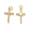 Brass Micro Pave Cubic Zirconia Pendants KK-E068-VB252-1