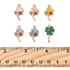 24Pcs 6 Styles Alloy Enamel Pendants FIND-FS0004-18-5