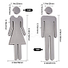 1 Set Plastic Bathroom Sign Stickers AJEW-GF0005-94A-2