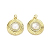 Brass Micro Pave Clear Cubic Zirconia Pendants KK-K365-02C-G-1