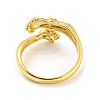 Brass Micro Pave Cubic Zirconia Open Cuff Ring RJEW-C033-10G-3