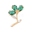 Brass Glass Pendants KK-B100-041G-08-1