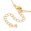 Clear Cubic Zirconia Word Yes Pendant Necklace NJEW-JN04330-01-4