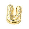 Rack Plating Brass Micro Pave Clear Cubic Zirconia Perdants KK-C067-11G-U-1