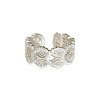 Hollow Out Shell Shape Brass Cuff Open Rings for Women WG8D7EC-01-5