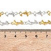 Two Tone 304 Stainless Steel Dolphin Link Chain Necklaces for Women NJEW-G201-02GP-5
