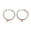 316 Stainless Steel Huggie Hoop Earring Findings EJEW-B158-01F-P-1