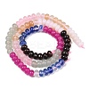 Watermelon Stone Glass & Natural Brecciated Jasper & Dyed White Jade & Rose Quartz & Agate Beads Strands G-Z135-C14-4