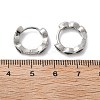 Brass Micro Pave Cubic Zirconia Huggie Hoop Earrings EJEW-K083-34P-A-3