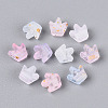 Frosted Transparent Acrylic Beads FACR-T009-01I-2