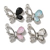 Rack Plating Alloy Rhinestone Pendants PALLOY-F312-16P-1