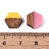 Opaque & Transparent Resin & Walnut Wood Cabochons RESI-N053-38-4