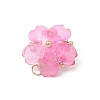 Handmade Glass Seed Beaded Sakura Pendants PALLOY-MZ00763-02-4