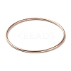 Ion Plating(IP) 304 Stainless Steel Simple Plain Bangle for Women BJEW-F461-01A-RG-1