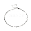 3MM 304 Stainless Steel Twisted Oval Link Chain Bracelets for Man and Women SA-CBAB767-17A-P-4