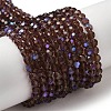 Electroplate Transparent Glass Beads Strands EGLA-A035-T4mm-L13-1