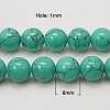 Synthetic Turquoise Beads Strands TURQ-H038-6mm-XXS11-2