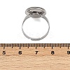 304 Stainless Steel Cuff Ring Components STAS-D372-06P-04-3