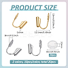 20Pcs 2 Colors Brass Clip-on Earring Converters Findings KK-BC0014-96B-2
