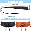 2Pcs 2 Colors Imitation Leather Wrap Around Waist Bands AJEW-CP0008-08B-2