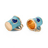Rack Plating Alloy Enamel Charms ENAM-T015-013F-NR-2