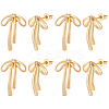 4 Pairs Brass with Cubic Zirconia Stud Earrings for Women EJEW-BC0001-17G-1