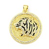 Brass Micro Pave Cubic Zirconia Pendants KK-K354-09A-G-1