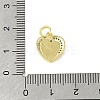 Brass Micro Pave Clear Cubic Zirconia Pendants KK-E111-46G-06-3