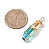 Glass Brass Pendants PALLOY-JF02563-2