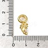 Rack Plating Brass Cubic Zirconia European Dangle Charms with ABS Imitation Pearl KK-Z086-26G-3