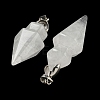 Natural Quartz Crystal Pointed Pendants G-F766-08AS-08-2