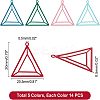 70Pcs 5 Colors 430 Stainless Steel Filigree Pendants STAS-UN0026-99-4