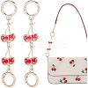 Alloy Enamel Cherry Link Chains for Purse Chains PURS-WH0001-41-1